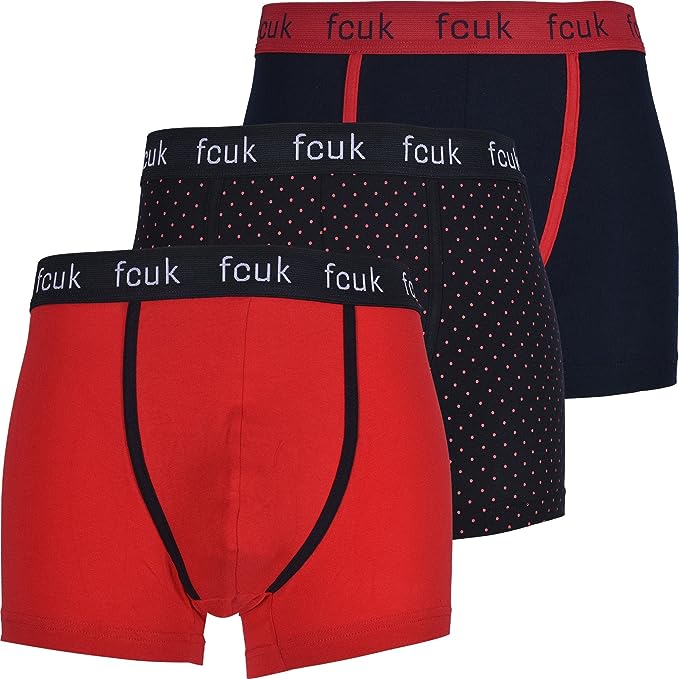 French Connection Men's 3-Pack Boxer Shorts -Sweat Zone DZ