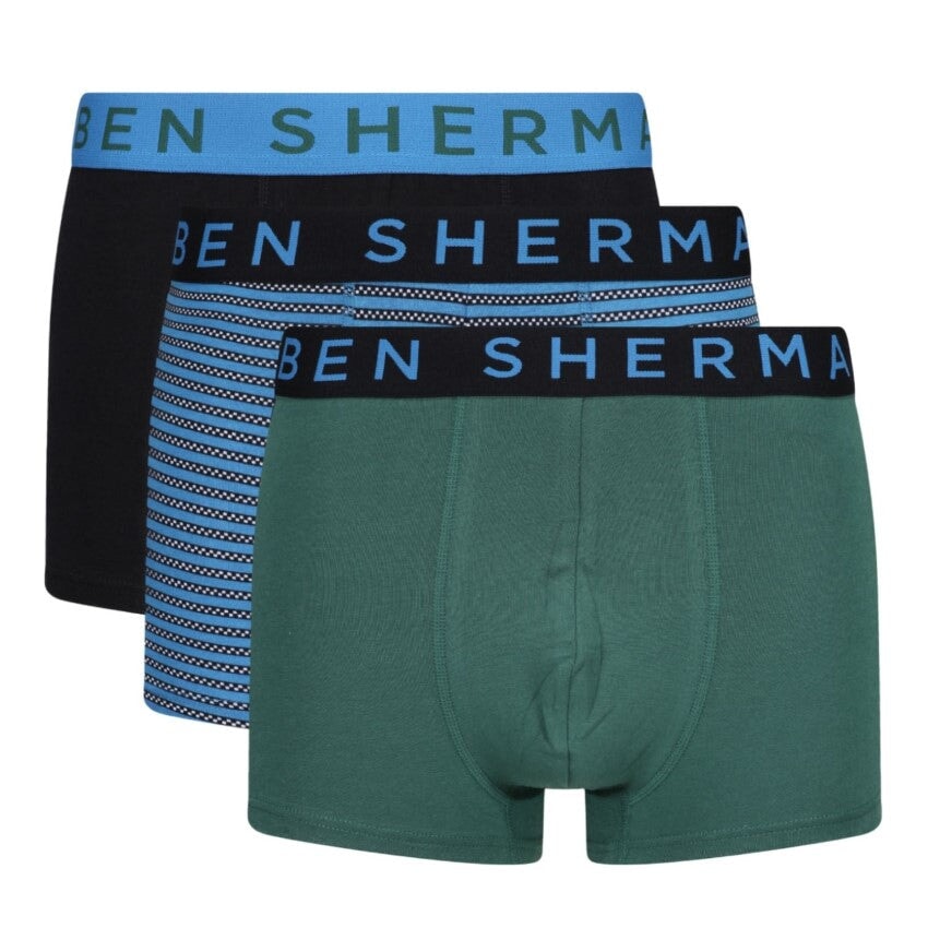 Ben Sherman Men's Diego 3-Pack Boxer Shorts -Sweat Zone DZ