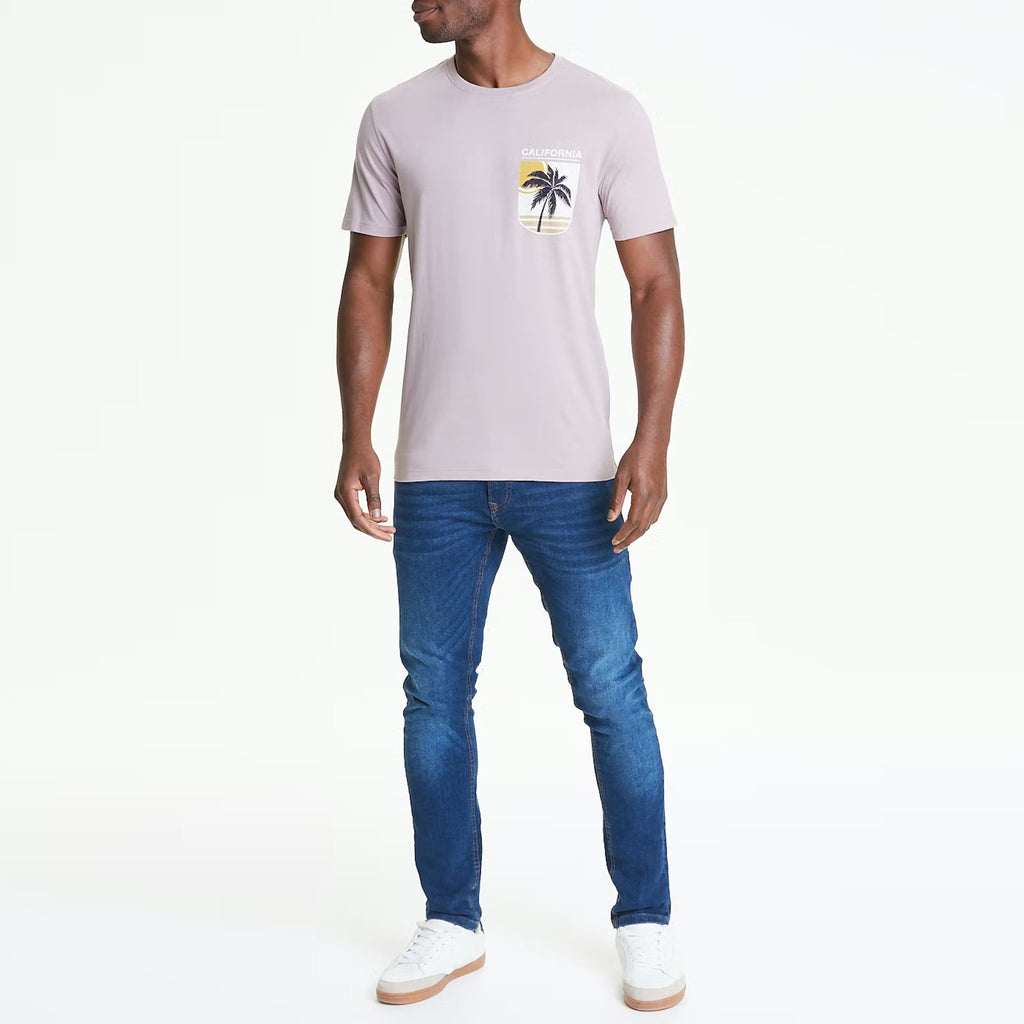 Easy Men's California Back Print T-Shirt -Sweat Zone DZ