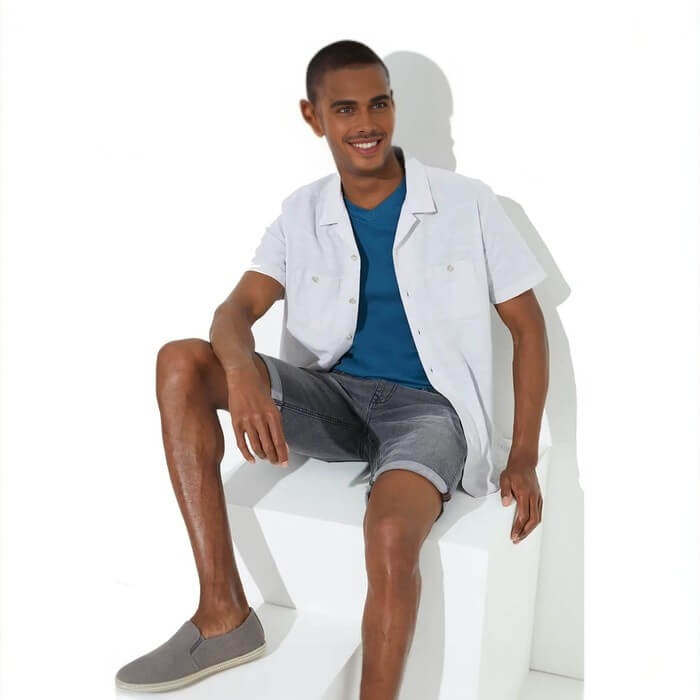 Easy Men's Essential V Neck T-Shirt -Sweat Zone DZ