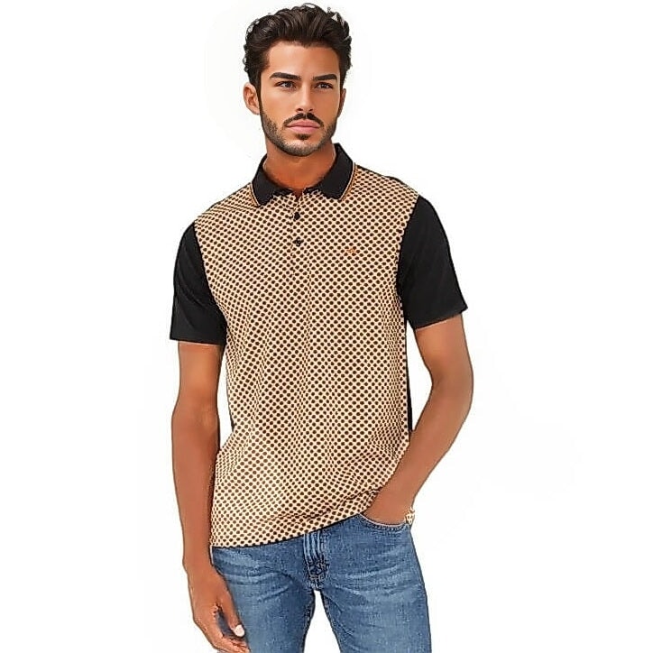 Easy Men's Smart All Over Print Polo Shirt -Sweat Zone DZ