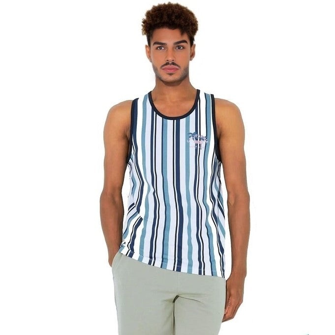 Easy Men's Stripe Vest Top -Sweat Zone DZ