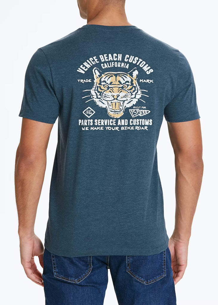 Easy Men's Tiger Back Print T-Shirt -Sweat Zone DZ