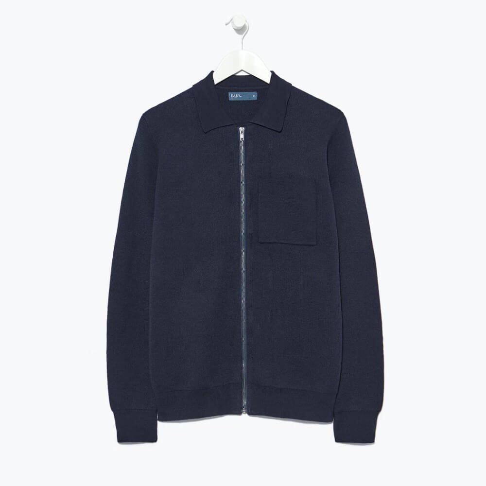Easy Men's Zip Up Cardigan -Sweat Zone DZ