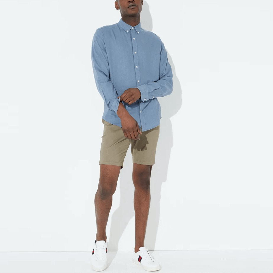 Easy Preppy Linen Shirt -Sweat Zone DZ