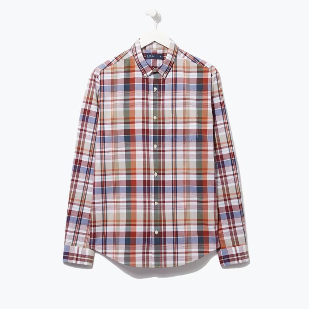 Easy Preppy Madras Long Sleeve Check Shirt -Sweat Zone DZ