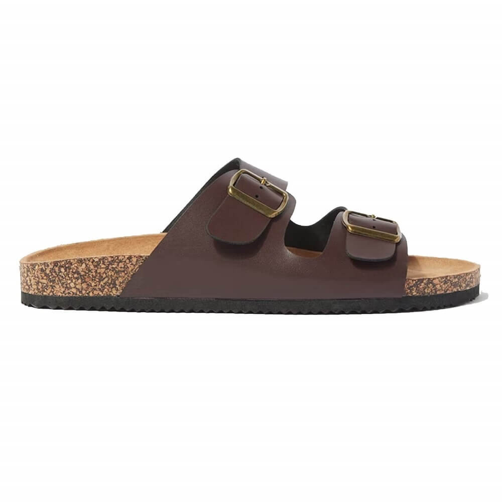 Easy PU Double Buckle Footbed Sandals -Sweat Zone DZ