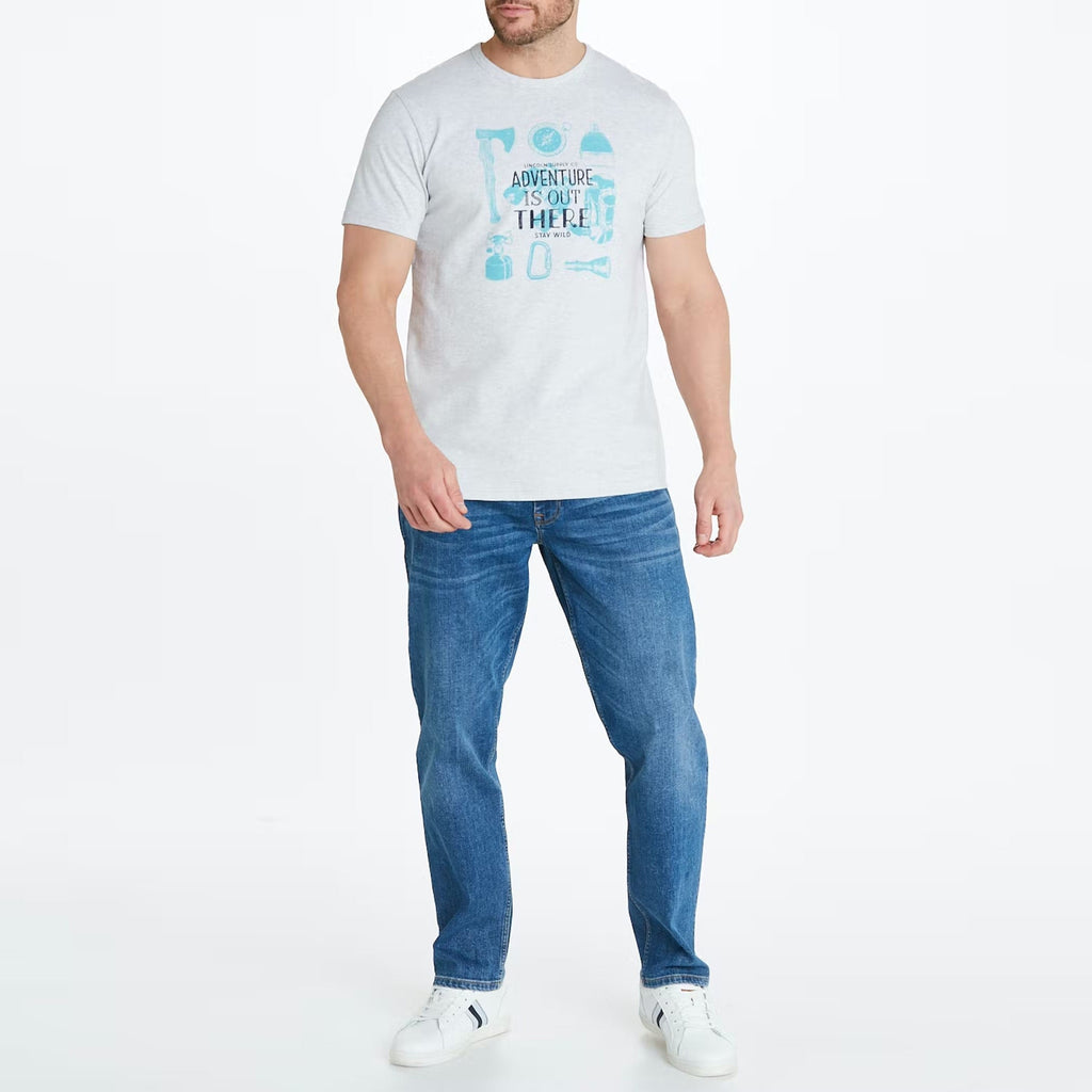 Lincoln Men's Logo Print T-Shirt -Sweat Zone DZ