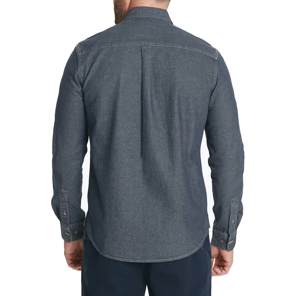 Lincoln Men's Long Sleeve Denim Shirt -Sweat Zone DZ