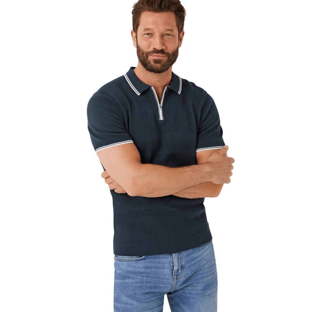 Lincoln Men's Texture Polo Shirt -Sweat Zone DZ