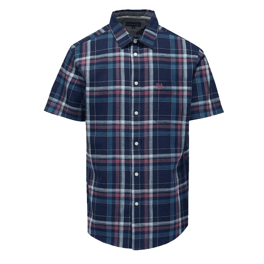 Lincoln Plaid Check Short Sleeve Shirt -Sweat Zone DZ