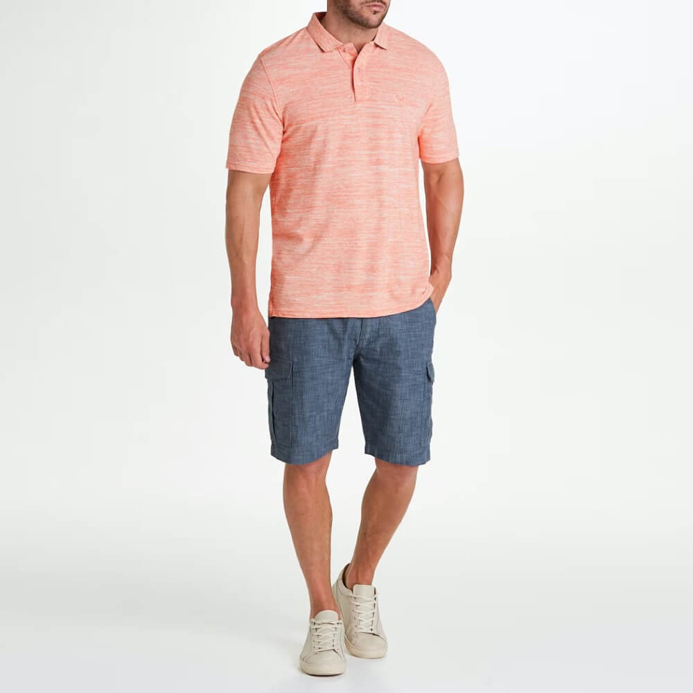 Lincoln Spade Dye Polo Shirt (Peach) -Sweat Zone DZ