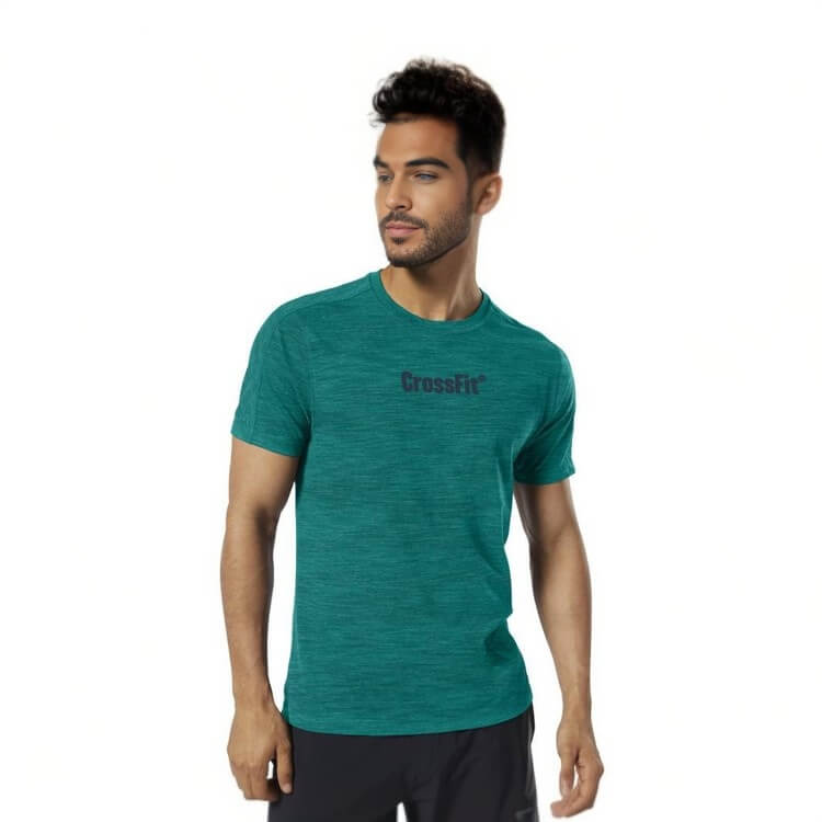 Reebok Classic Men's Marble Melange Crossfit T-Shirt -Sweat Zone DZ