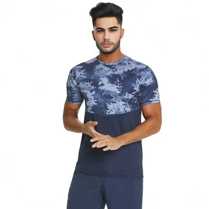 Souluxe Men's Camo Gym T-Shirt -Sweat Zone DZ