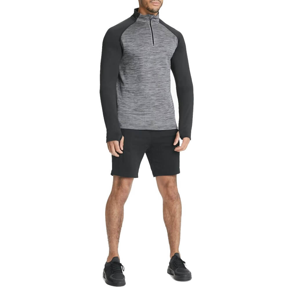 Souluxe Men's Long Sleeve 1/2 Zip Sports Top -Sweat Zone DZ